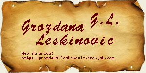 Grozdana Leškinović vizit kartica